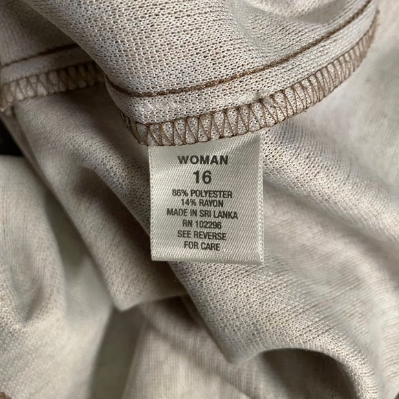 Dress Barn Brown Sleeveless Midi Dress with Belt, Size 16, Pre-owned - Picture 7 of 8